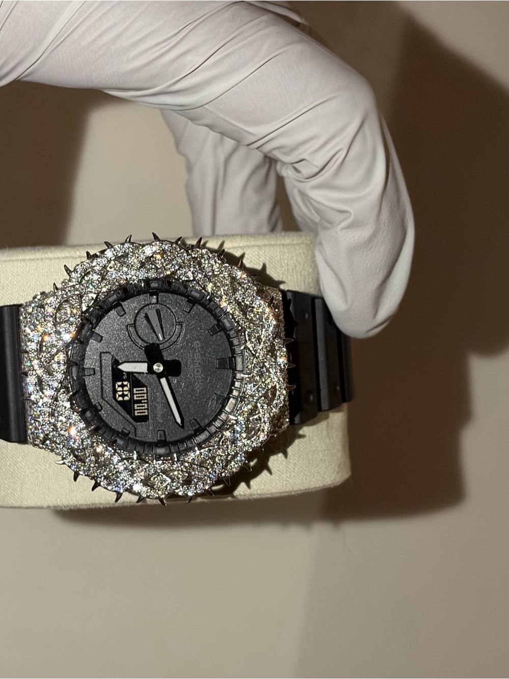 G-Shock Black Digital-Analog Watch with Silver Crystal Bezel - Picture 8 of 11